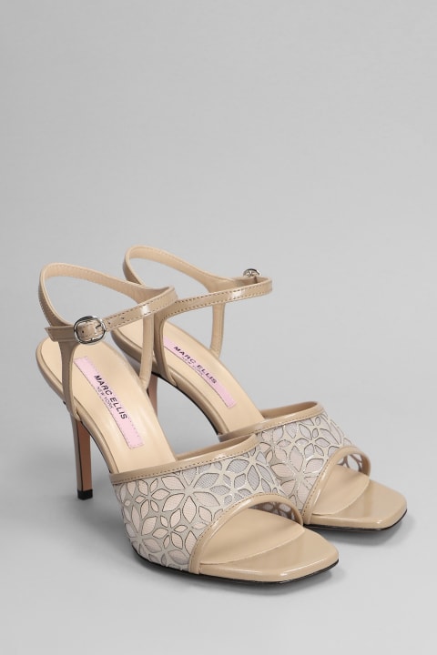 Shoes for Women Marc Ellis Sandals In Taupe Patent Leather