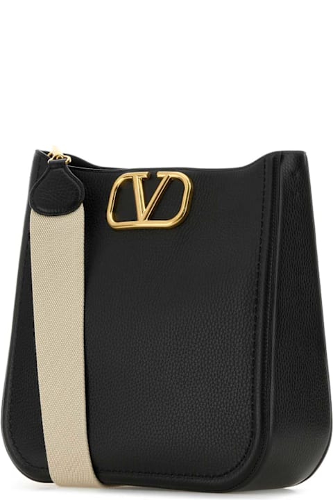 Homeware Valentino Garavani Black Leather Alltime Shoulder Bag