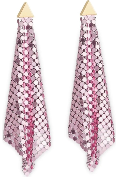 Jewelry for Women Paco Rabanne Pink Mesh Drop Earrings