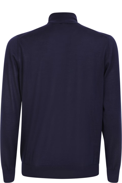 Colombo Sweaters for Men Colombo Blue Silk And Cashmere Sweater