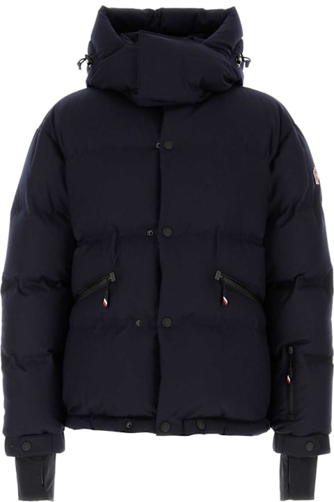 Moncler Grenoble for Men Moncler Grenoble Midnight Blue Wool Krun Down Jacket