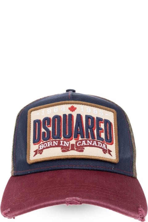 Dsquared2 Hats for Women Dsquared2 Logo Embroidered Curved Peak Cap