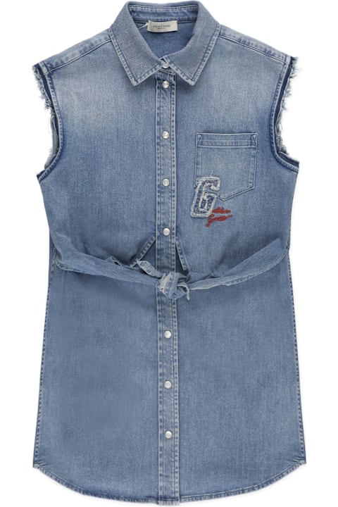 Golden Goose Dresses for Girls Golden Goose Denim Dress With Embroidery