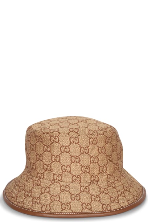 Gucci Hats for Women Gucci Ginevra Bob Beige-orange Bucket Hat