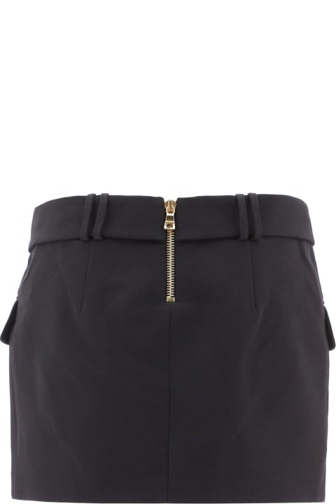 Balmain for Women Balmain B Buckle Belted Mini Skirt