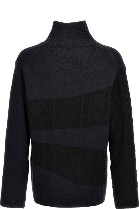 メンズ Yohji Yamamotoのニットウェア Yohji Yamamoto Two-tone Sweater