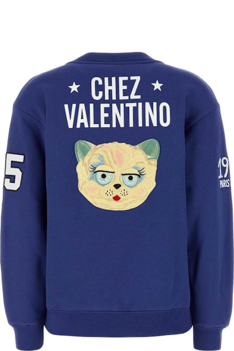 Homeware Valentino Garavani Blue Cotton Sweatshirt