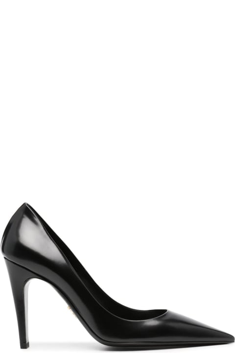 High-Heeled Shoes for Women Prada Leather Pumps