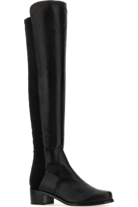 Boots for Women Stuart Weitzman Black Fabric And Nappa Reserve Boots