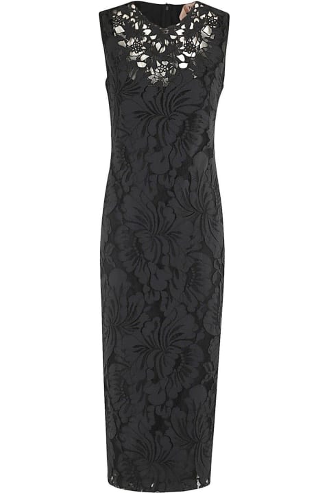 N.21 for Women N.21 Nº21 Floral-embroidered Sleeveless Midi Dress