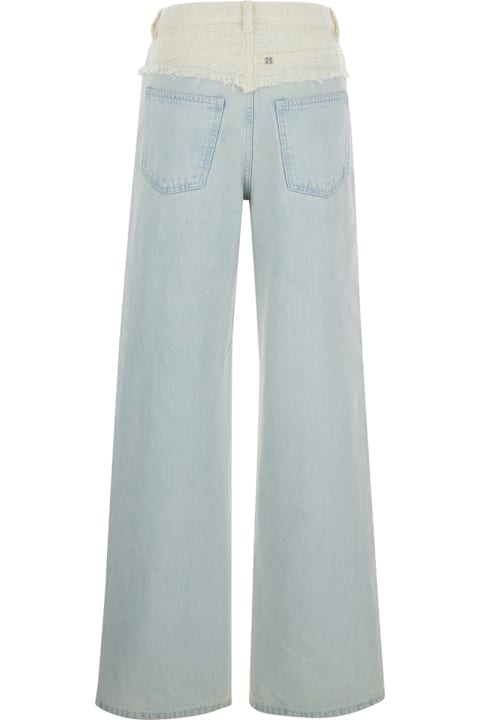 Givenchy Jeans for Women Givenchy Blue Jeans With Tweed Waist In Denim Woman