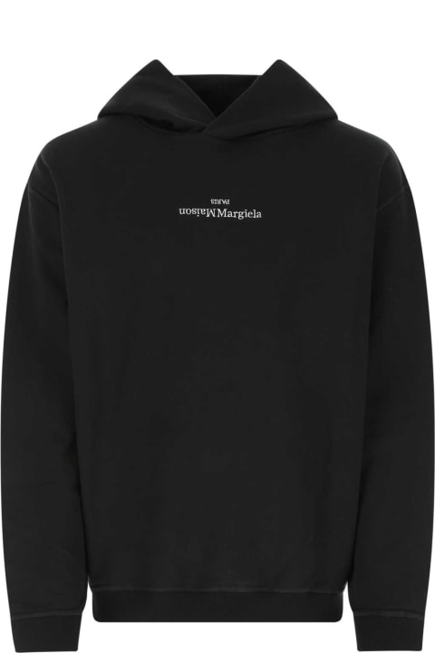 Fashion for Men Maison Margiela Black Cotton Oversize Sweatshirt