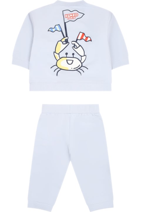 Kenzo Kids Kenzo Kids Sporty Suit For Newborn With Printing And Logo
