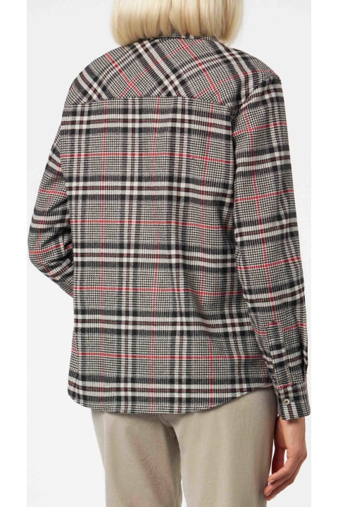 Homeware MC2 Saint Barth Woman Overshirt With Prince Of Wales Print