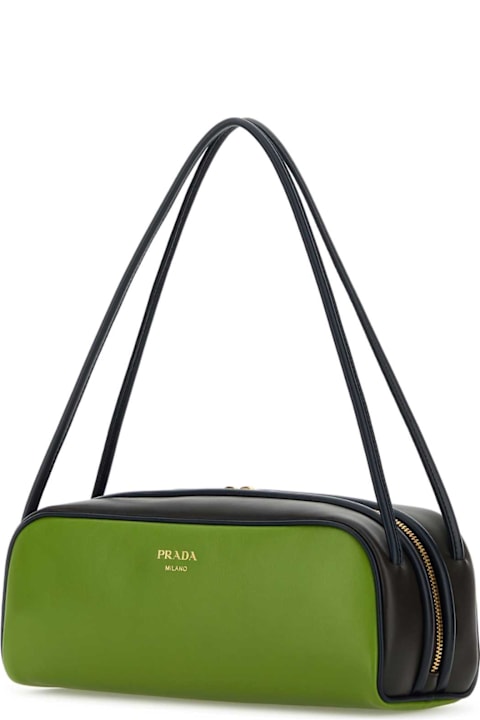 Prada for Women Prada Green Leather Shoulder Bag
