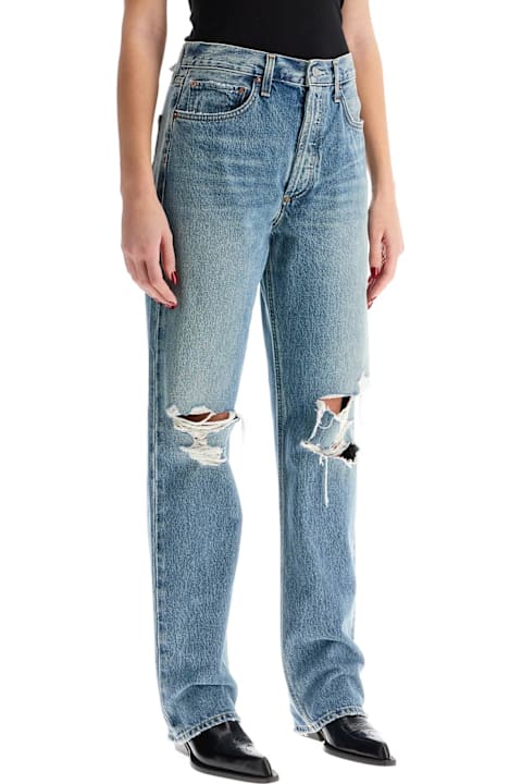 Homeware AGOLDE Relaxed Straight Fit Kelly Used Effect Jeans