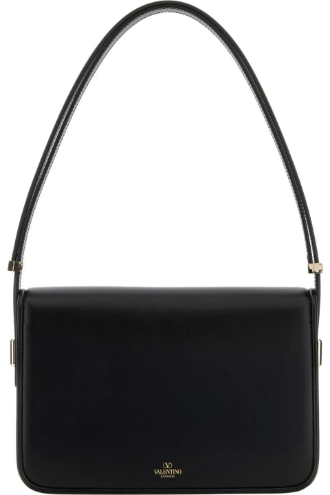 ショルダーバッグ・ポシェット Valentino Garavani Black Leather Vlogo Signature Shoulder Ba Valentino Garavani Black Leather Vlogo Shoulder Bag