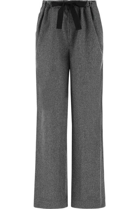Pants & Shorts for Women Jil Sander Grey Wool Blend Pant