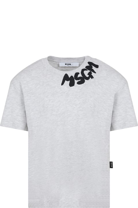 MSGM for Kids MSGM Grey Sweatshirt For Kids With Logo