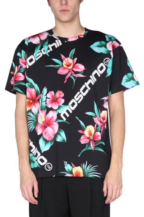 Topwear Sale for Men Moschino Floral Print T-shirt