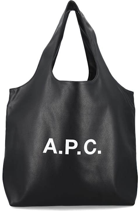 Homeware A.P.C. A.p.c. Ninon Black Small Faux Leather Tote