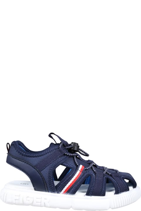 Shoes for Boys Tommy Hilfiger Blue Sandals For Kids With Logo