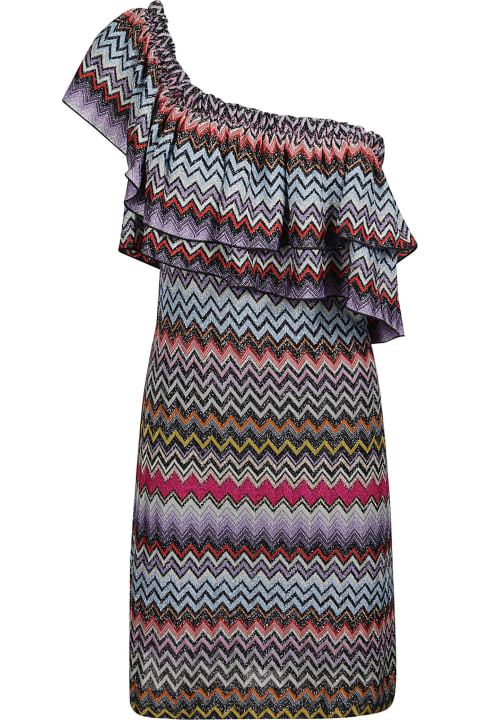 Missoni for Women Missoni One-sleeve Printed Dress