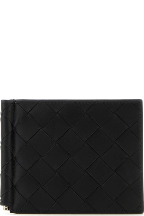 Accessories for Men Bottega Veneta Black Leather Wallet