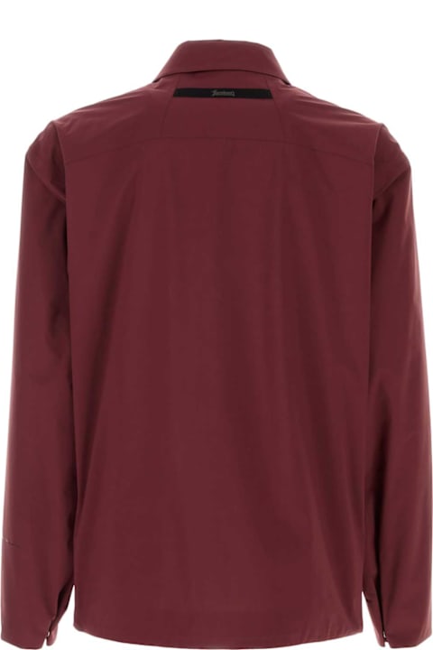الملابس لـ القسم الرجالي Herno Burgundy Nylon Jacket