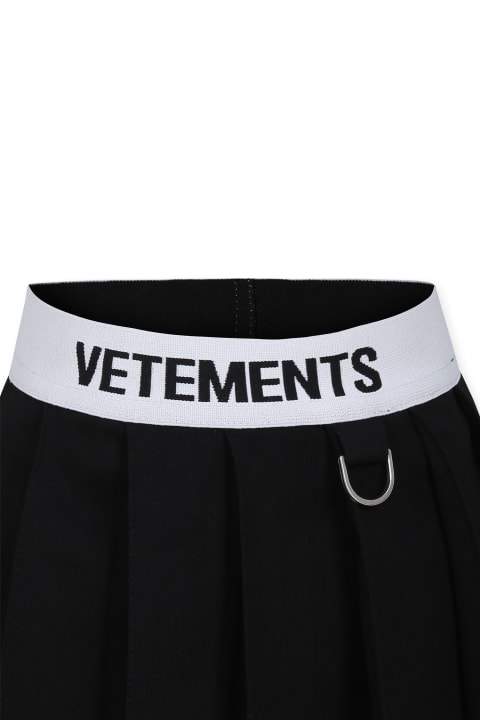 スカート VETEMENTS Woman Skirt Black UE54KN200B BLACK WHITE Vetements Outlet: Skirt woman - Black | Vetements skirt