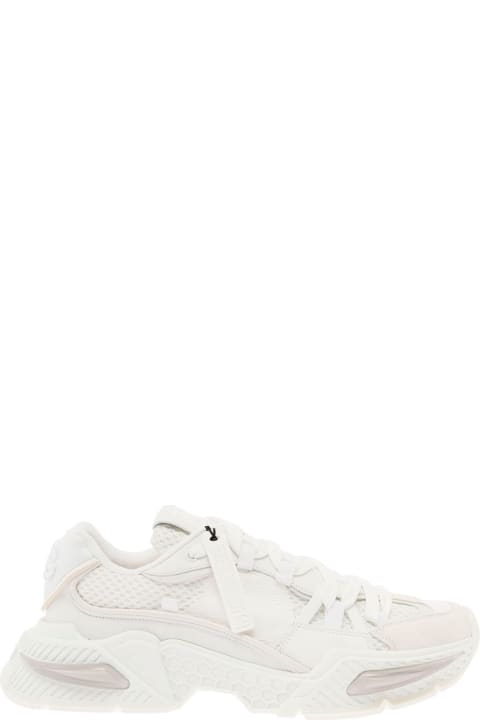 Auirmaster White Sneakers In Nylon,leather And Suede Dolce & Gabbana Man