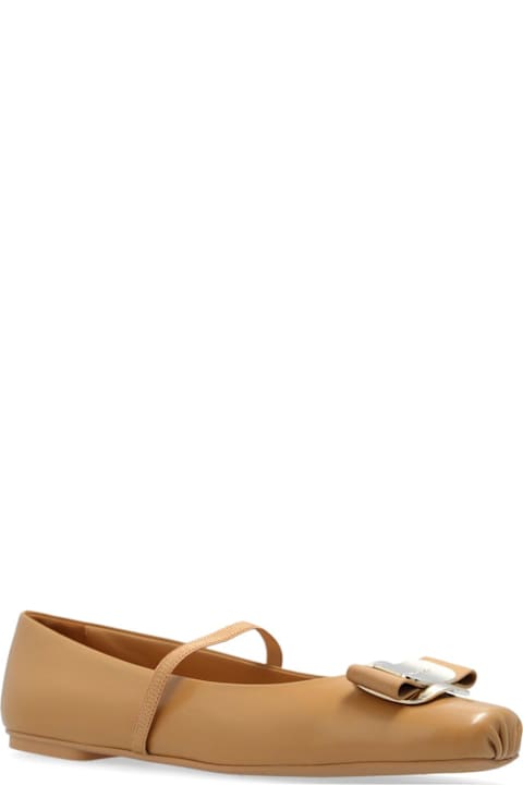 Ferragamo Flat Shoes for Women Ferragamo Zina Bow-detailed Ballet Flats