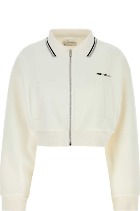 Miu Miu Coats & Jackets for Women Miu Miu White Piquet Jacket