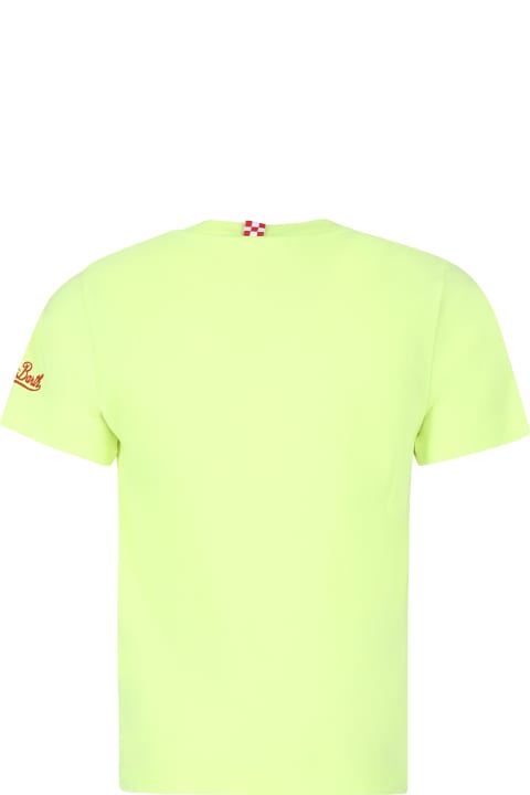 MC2 Saint Barth T-Shirts & Polo Shirts for Boys MC2 Saint Barth Yellow T-shirt For Boy With Spiderman Print