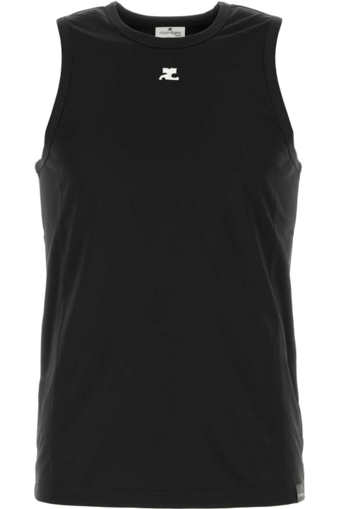 Fashion for Men Courrèges Black Polyester Tank Top