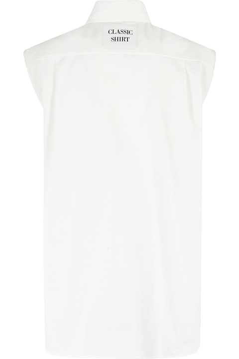 Fashion for Women Moschino Pintuck Detailed Curved Hem Shirt