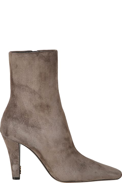 Saint Laurent Jill Suede Ankle Boots
