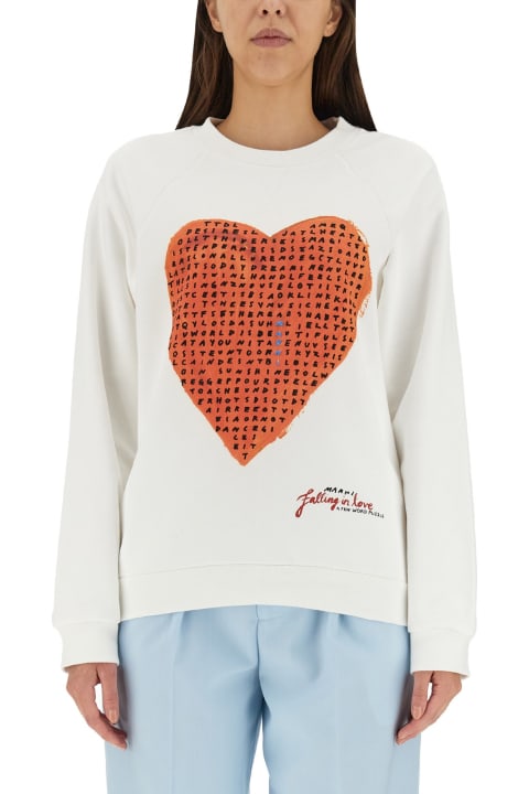 Marni Fleeces & Tracksuits for Women Marni Heart Crucipuzzle Sweatshirt