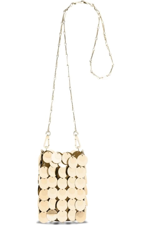 Paco Rabanne Shoulder Bags for Women Paco Rabanne Sac Soir Sparkle Mini Bag In Gold