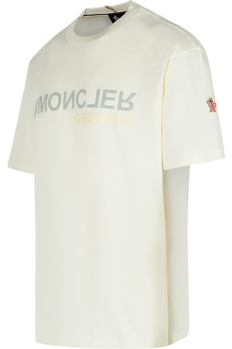 Moncler Grenoble for Men Moncler Grenoble White Cotton T-shirt