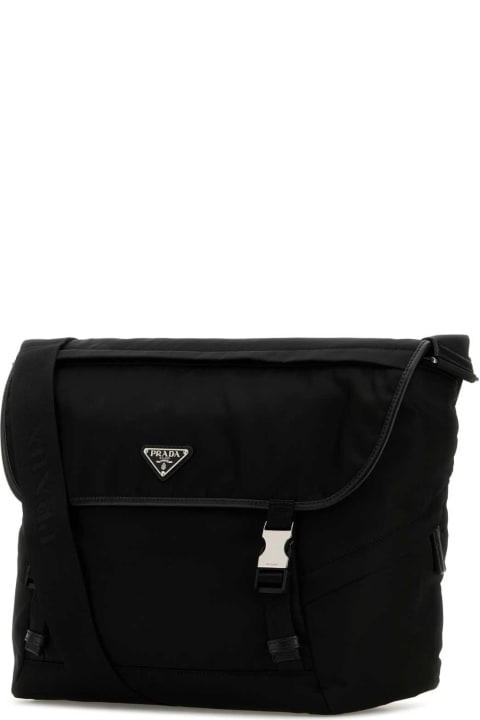 メンズ Pradaのバッグ Prada Black Re-nylon Crossbody Bag