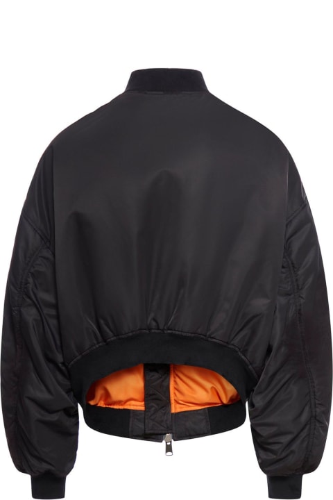 Balenciaga for Women Balenciaga Off-shoulder Zipped Bomber Jacket