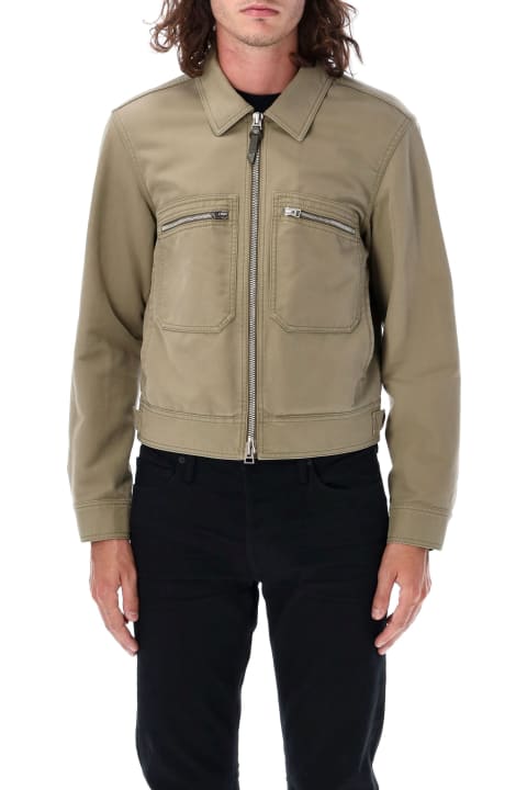 Tom Ford Coats & Jackets for Men Tom Ford Double Cotton Satin Blouson