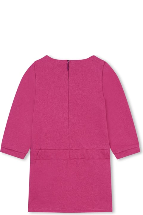 Chloé فساتين لـ رُضع بنات Chloé Chloe Kids Logo Embroidered Crewneck Dress