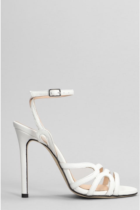 Lory  Sandals In White Leather