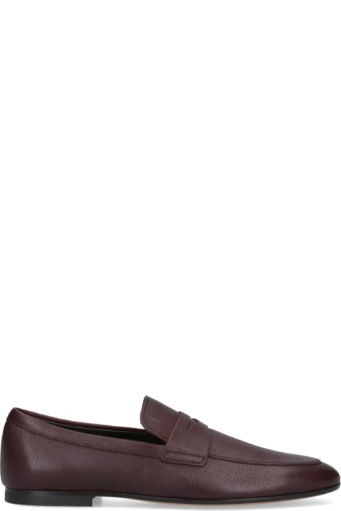 Tod's Men Tod's Grained Leather Loafers