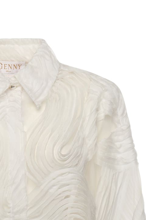 Genny for Kids Genny Embroidered Tulle Shirt