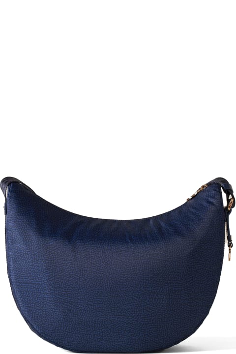 Bags Sale for Women Borbonese Luna Small Shoulder Bag In Op Fabric And Leather