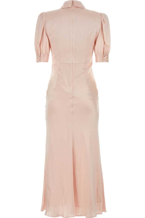 Fashion for Women Alessandra Rich Pastel Pink Satin Dress