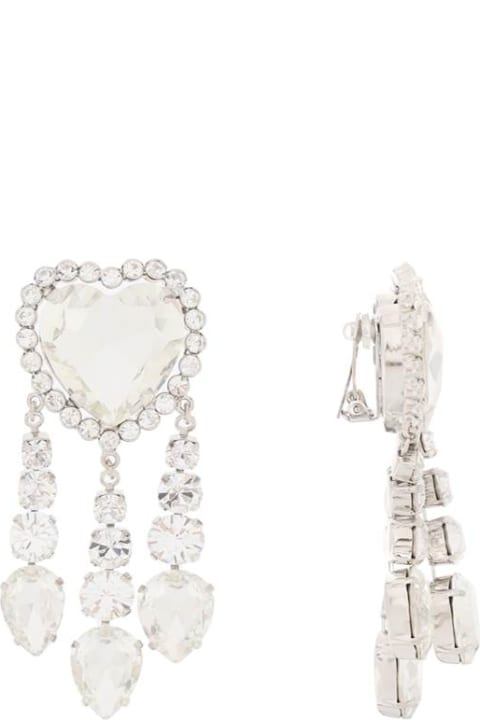 Jewelry for Women Alessandra Rich Heart Earrings With Pendants